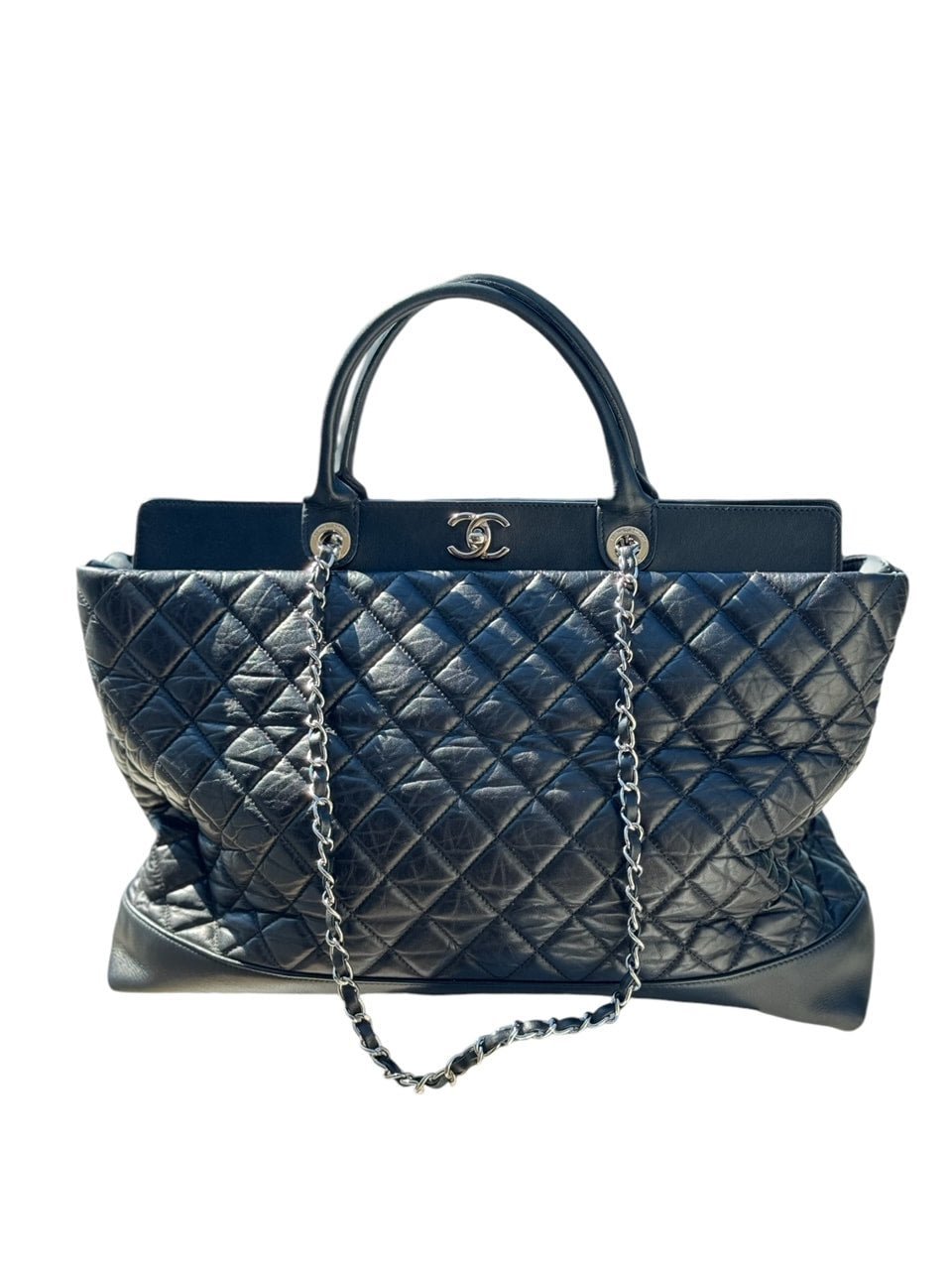 Chanel Be CC tote quilted aged calfskin large chanel tote - 0