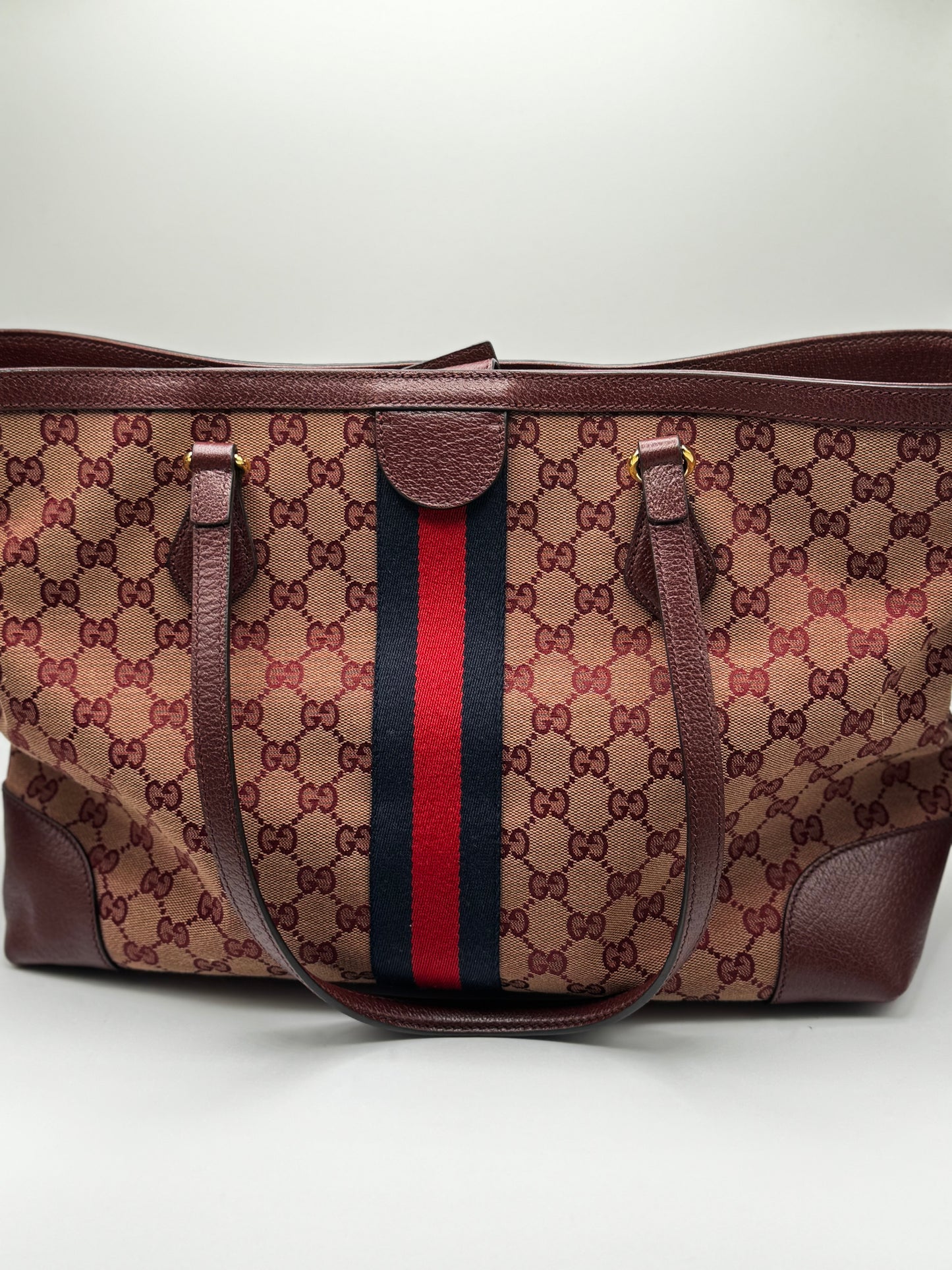 Gucci Ophidia GG Burgundy Medium Tote