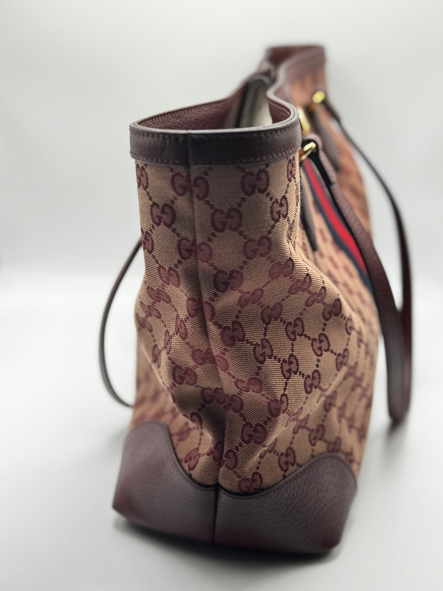 Gucci Ophidia GG Burgundy Medium Tote
