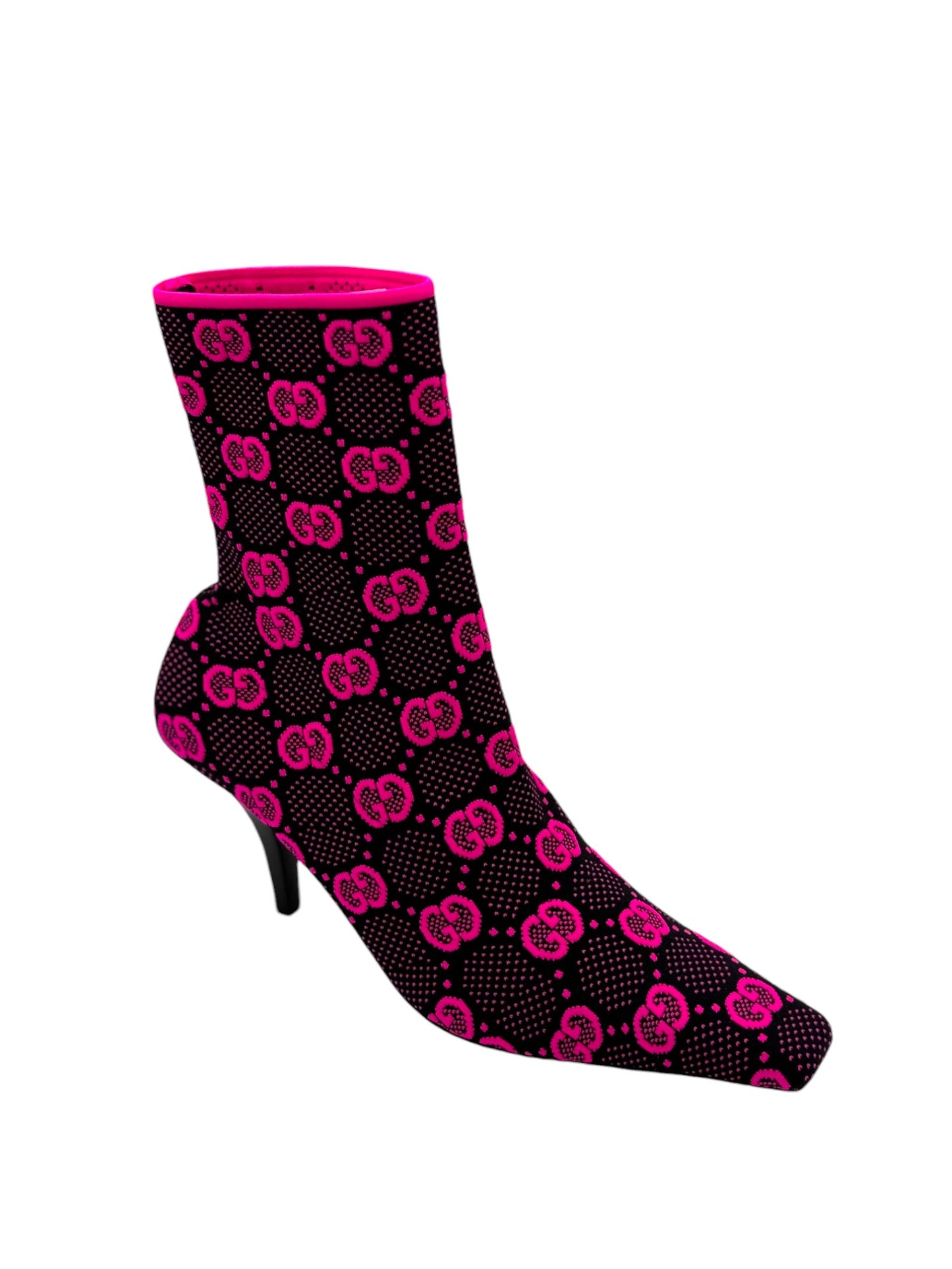 Gucci monogram jersey knit ankle boots (SALE) | Designerfindsforless