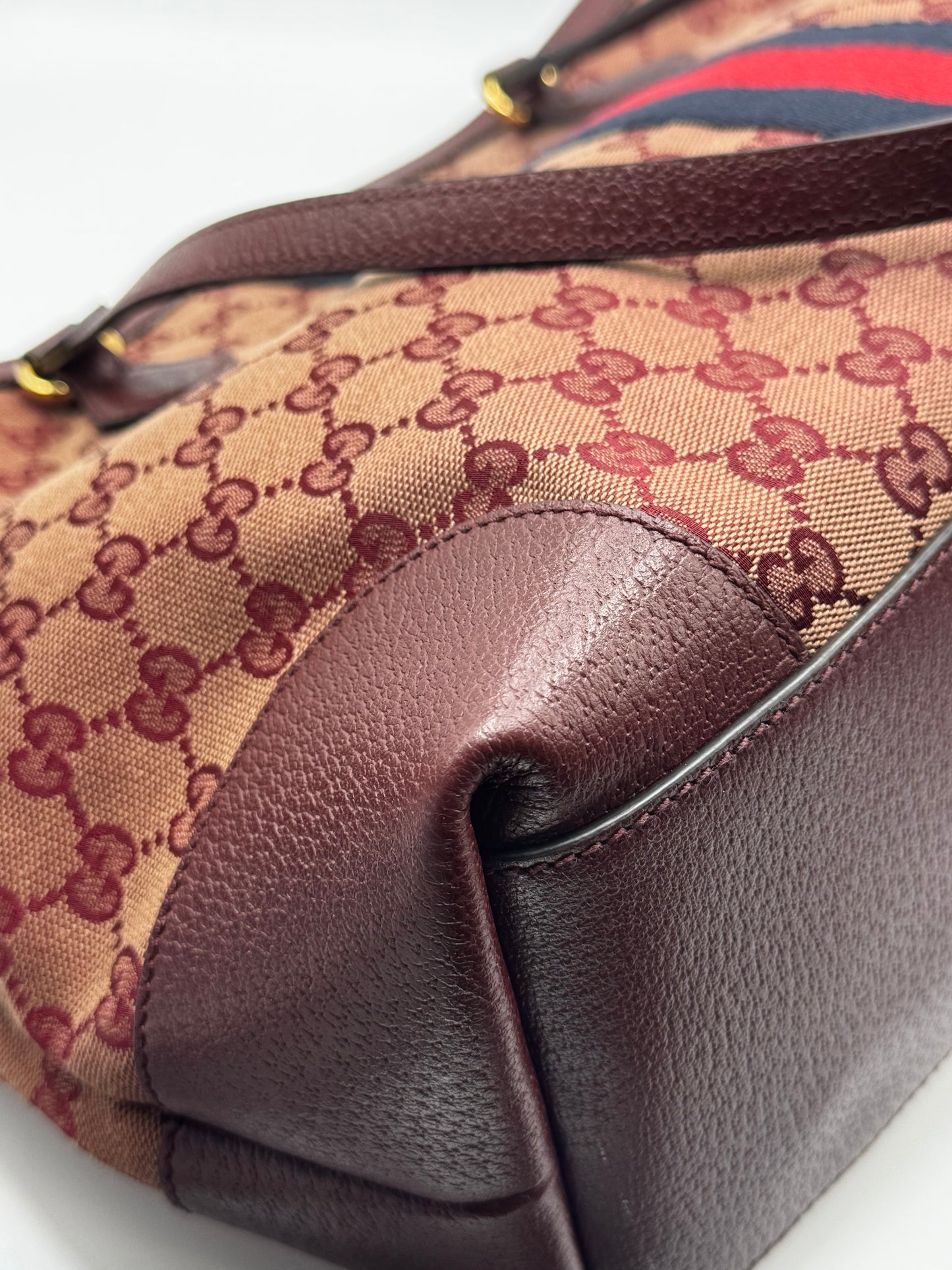 Gucci Ophidia GG Burgundy Medium Tote