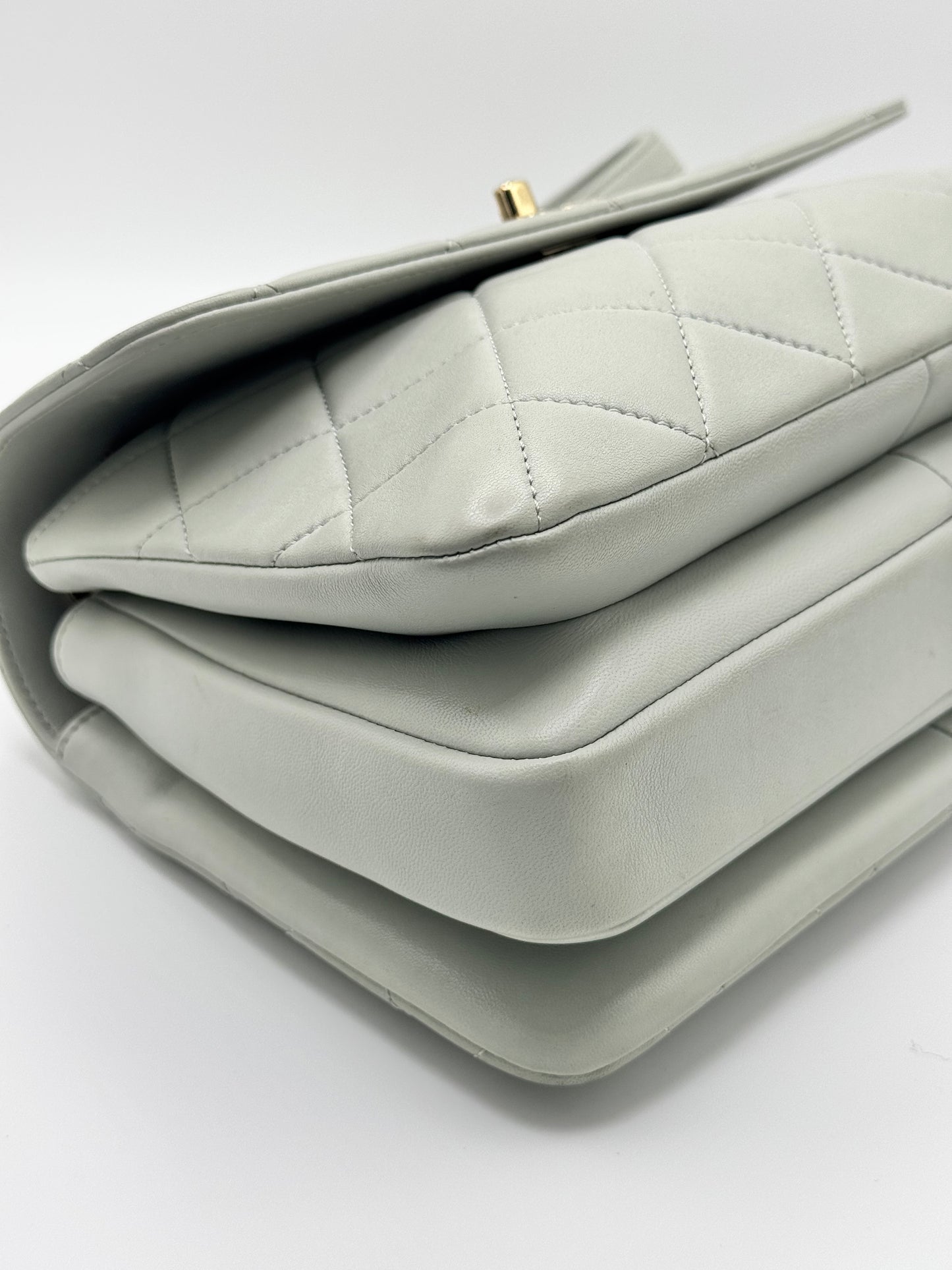 Chanel Small Trendy CC Bag Grey Lambskin Light Gold Hardware