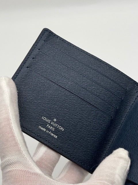 Louis Vuitton Ocean Blue Taiga Bifold Wallet
