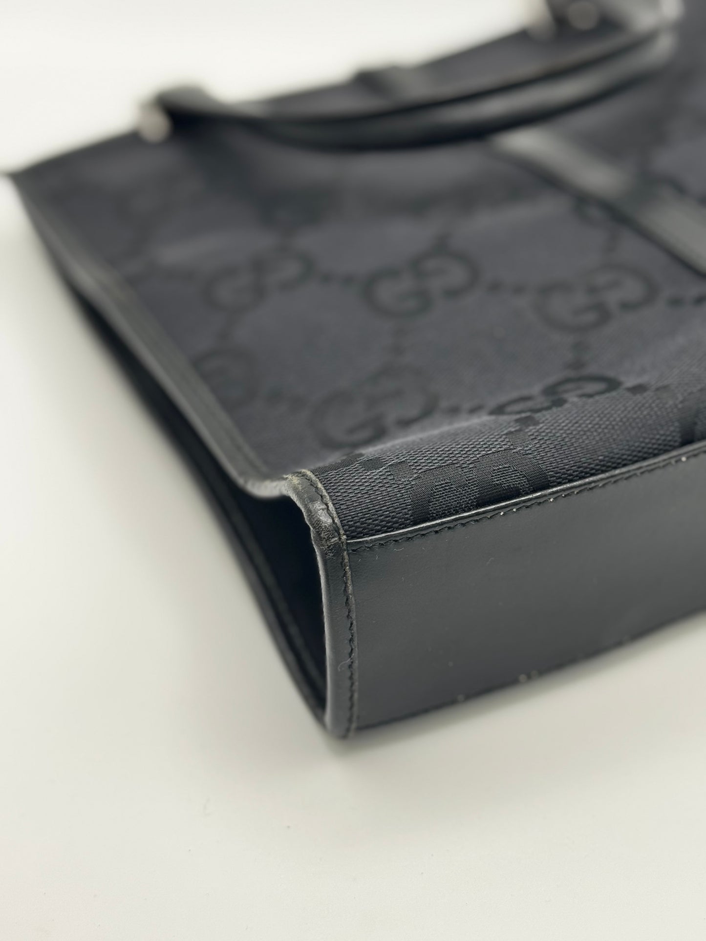 Gucci Vintage GG Jumbo Black Jackie Tote Bag