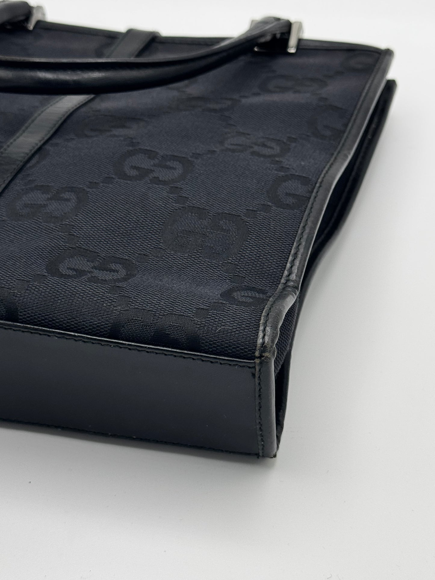 Gucci Vintage GG Jumbo Black Jackie Tote Bag