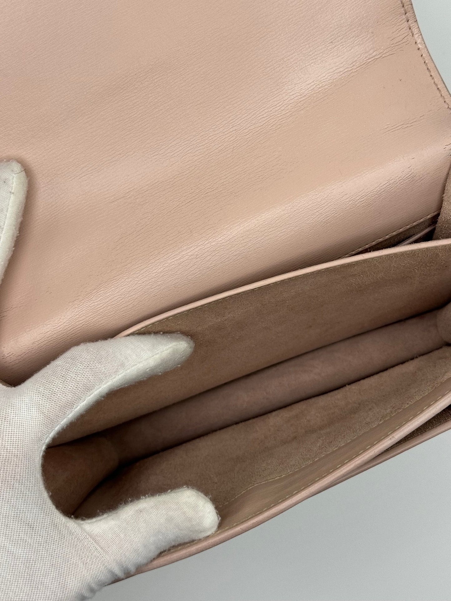 Saint Laurent Sunset Medium YSL Crossbody light pink (SALE) | Designerfindsforless
