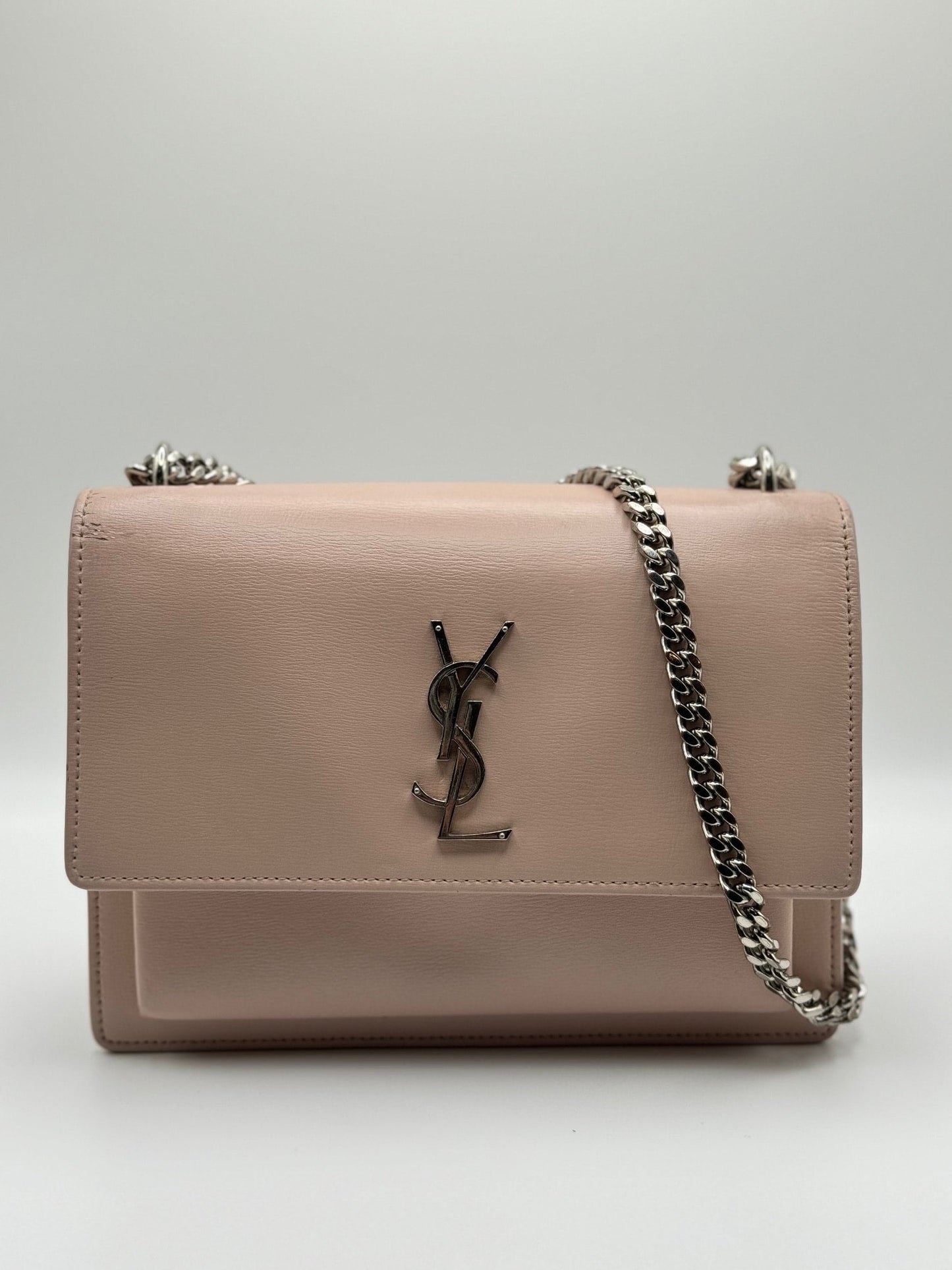 Saint Laurent Sunset Medium YSL Crossbody light pink (SALE) | Designerfindsforless