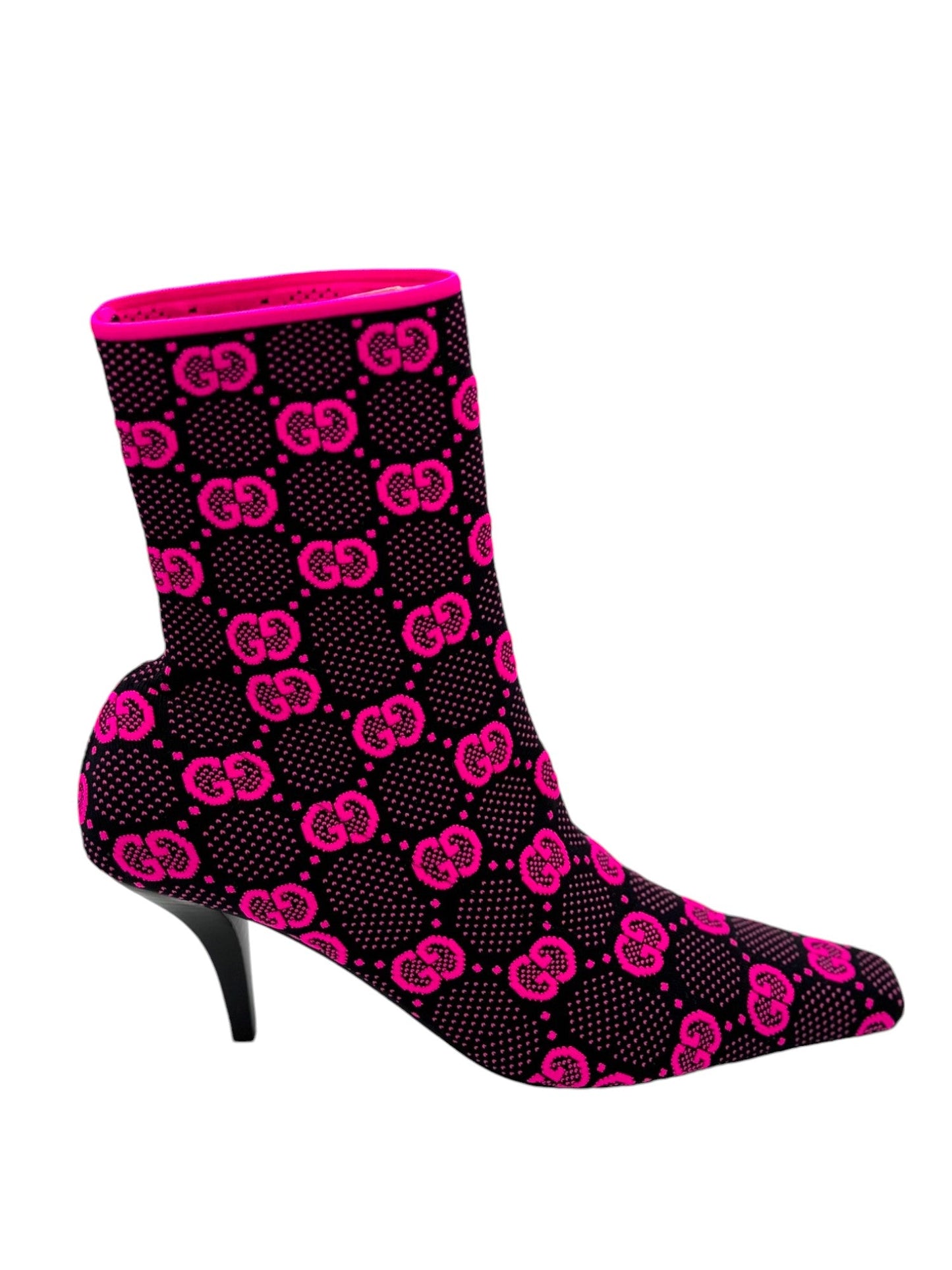 Gucci monogram jersey knit ankle boots (SALE) | Designerfindsforless