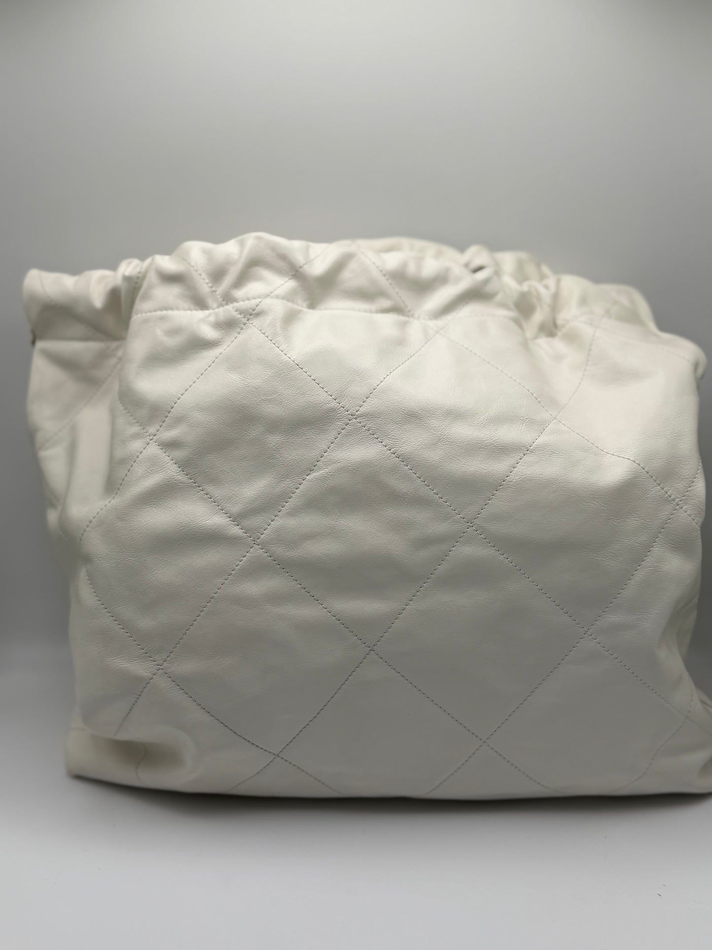 Chanel Shiny Calfskin Quilted Small Chanel 22 White