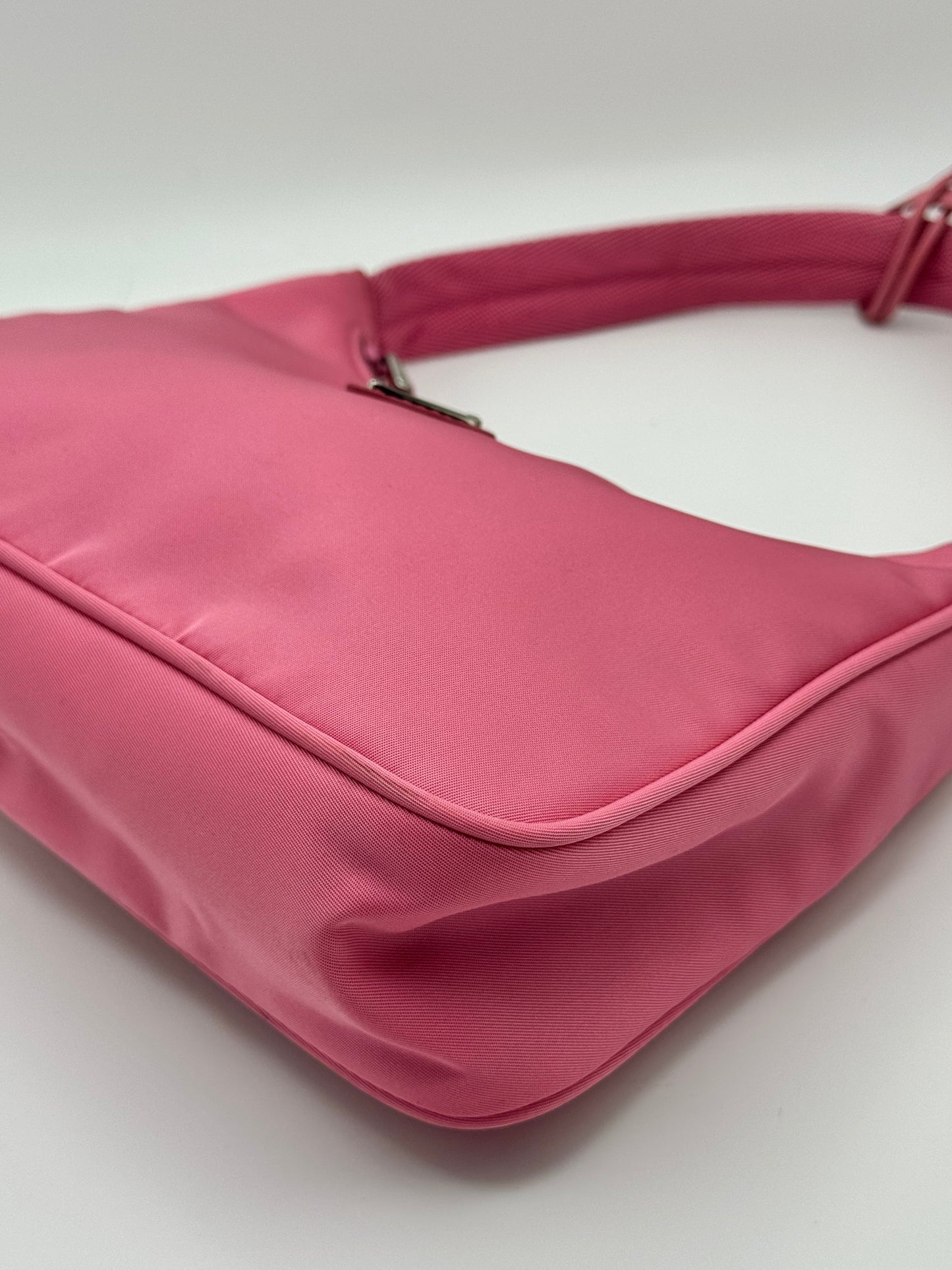 Prada Tessuto Nylon Mini Re-Edition 2000 Bag Begonia