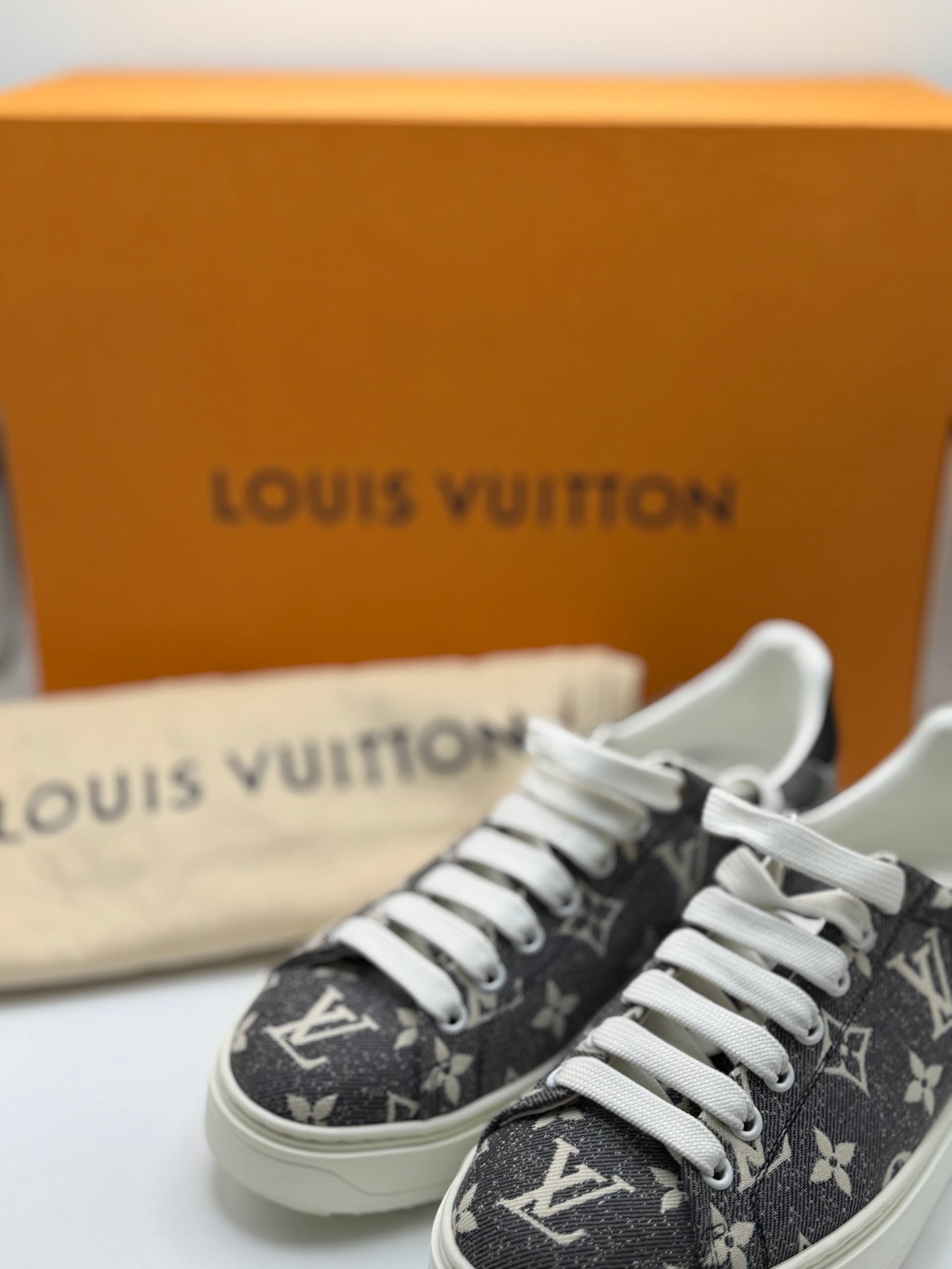 Louis Vuitton Denim Monogram Time Out Sneakers