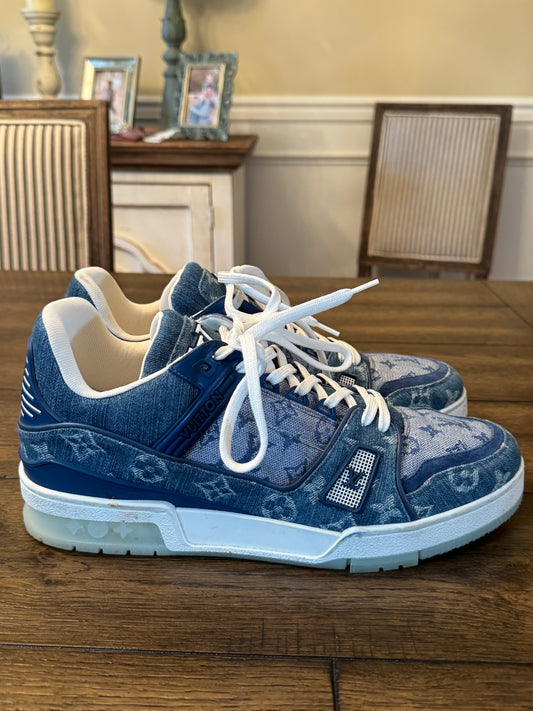 Louis Vuitton Men’s Denim Sneakers 8 (Us 9.5)
