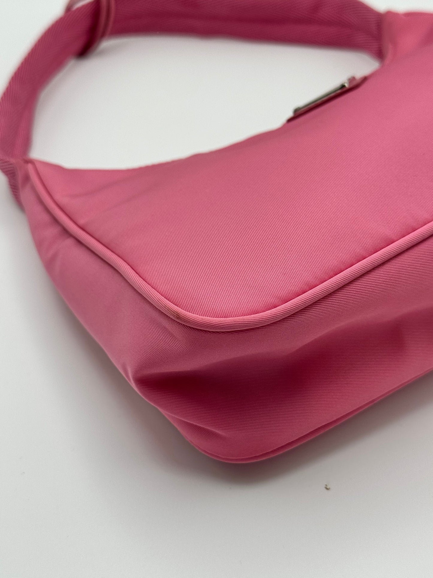 Prada Tessuto Nylon Mini Re-Edition 2000 Bag Begonia