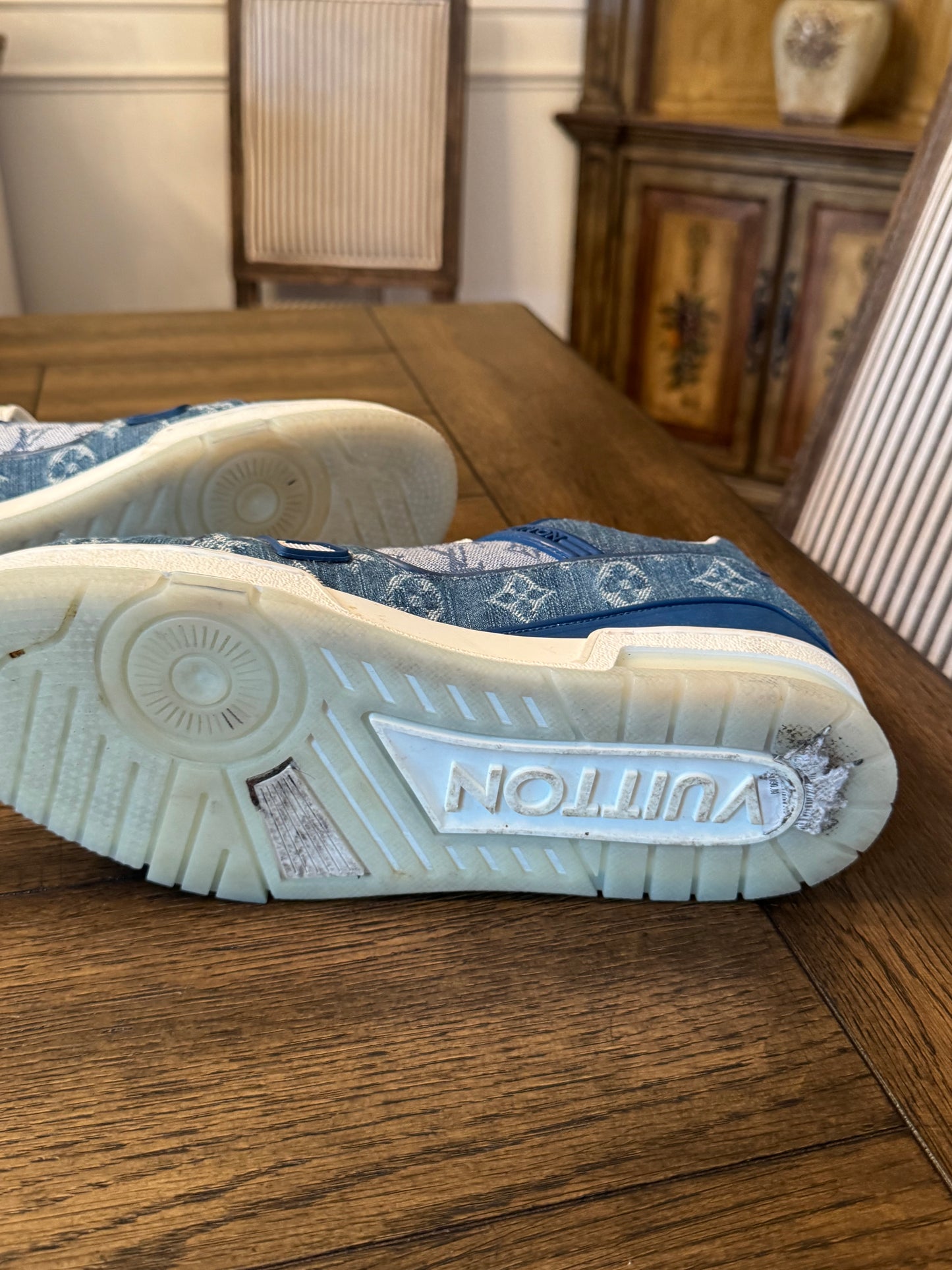 Louis Vuitton Men’s Denim Sneakers 8 (Us 9.5)