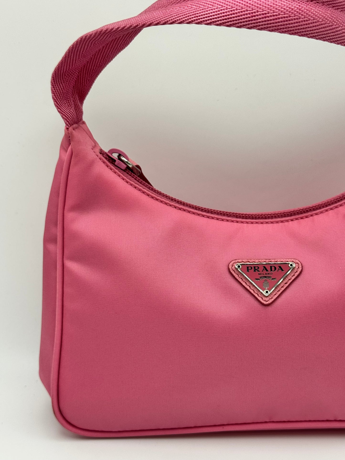 Prada Tessuto Nylon Mini Re-Edition 2000 Bag Begonia