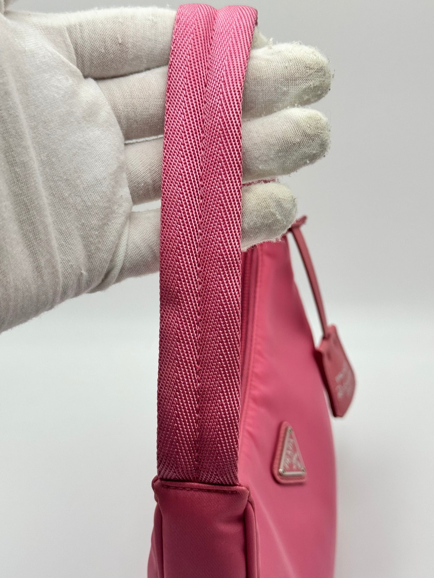 Prada Tessuto Nylon Mini Re-Edition 2000 Bag Begonia