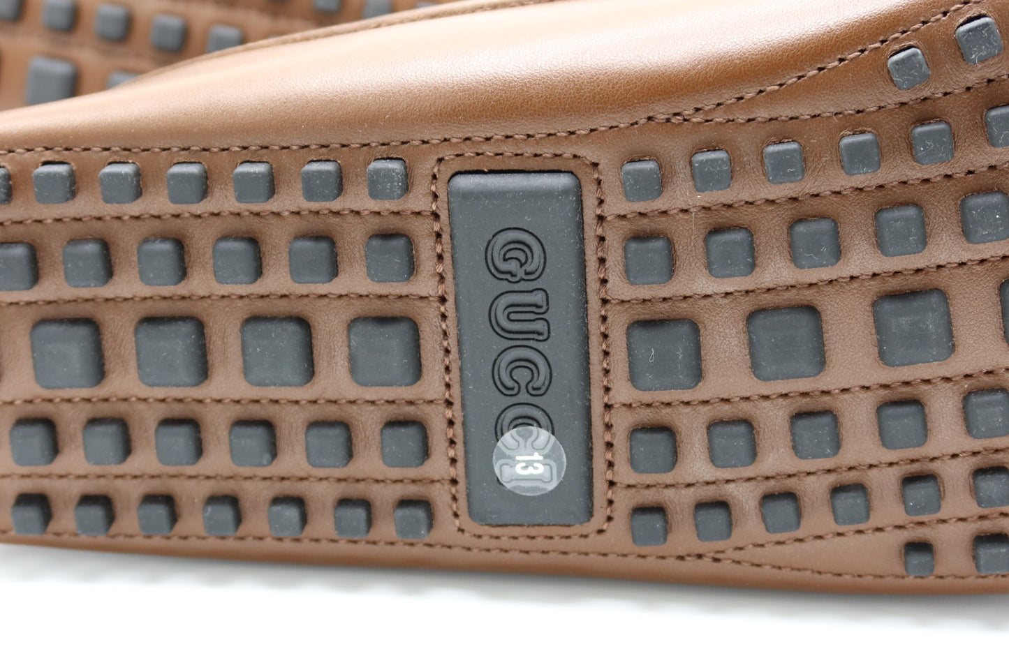 Gucci GG Interlocking Men's Loafer Brown Driver Leather Shoes 13