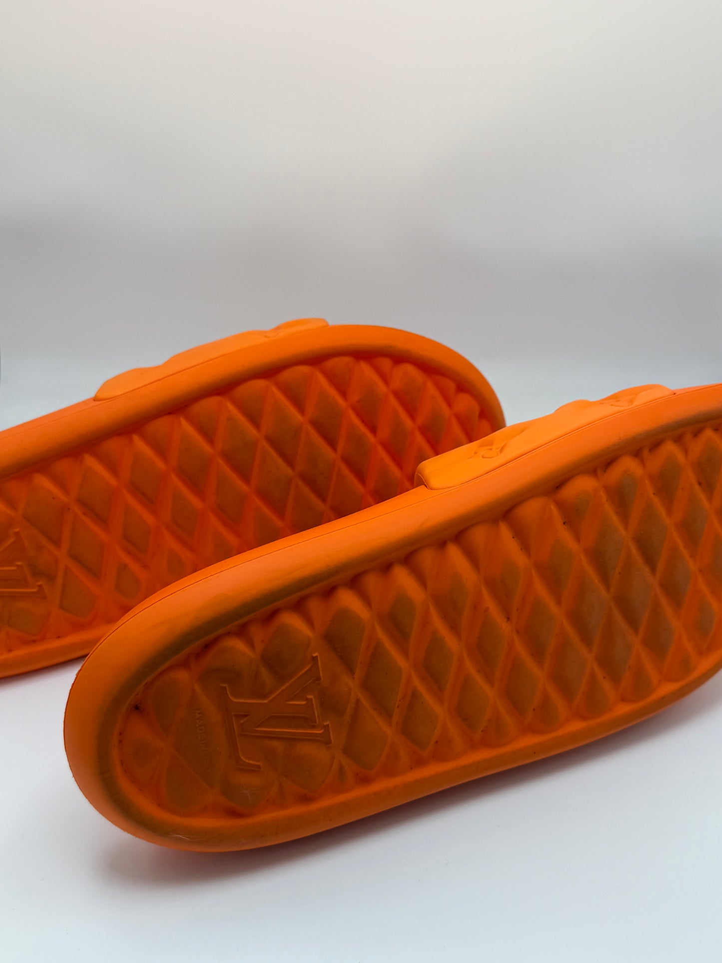 Louis Vuitton Waterfront Mule Bubble Monogram Orange Slide Sandal