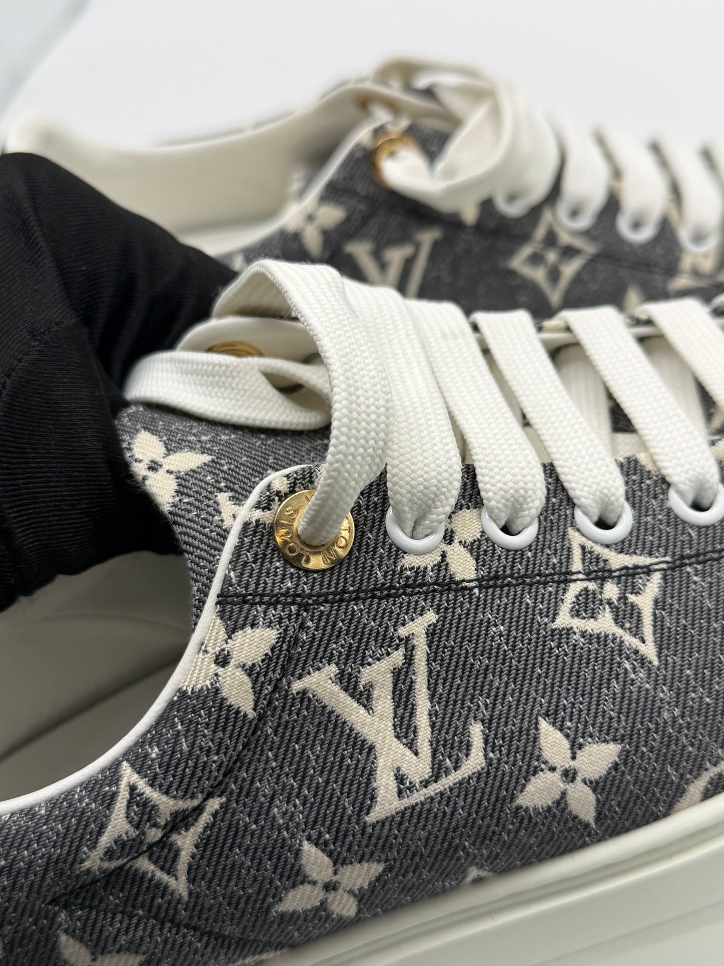 Louis Vuitton Denim Monogram Time Out Sneakers