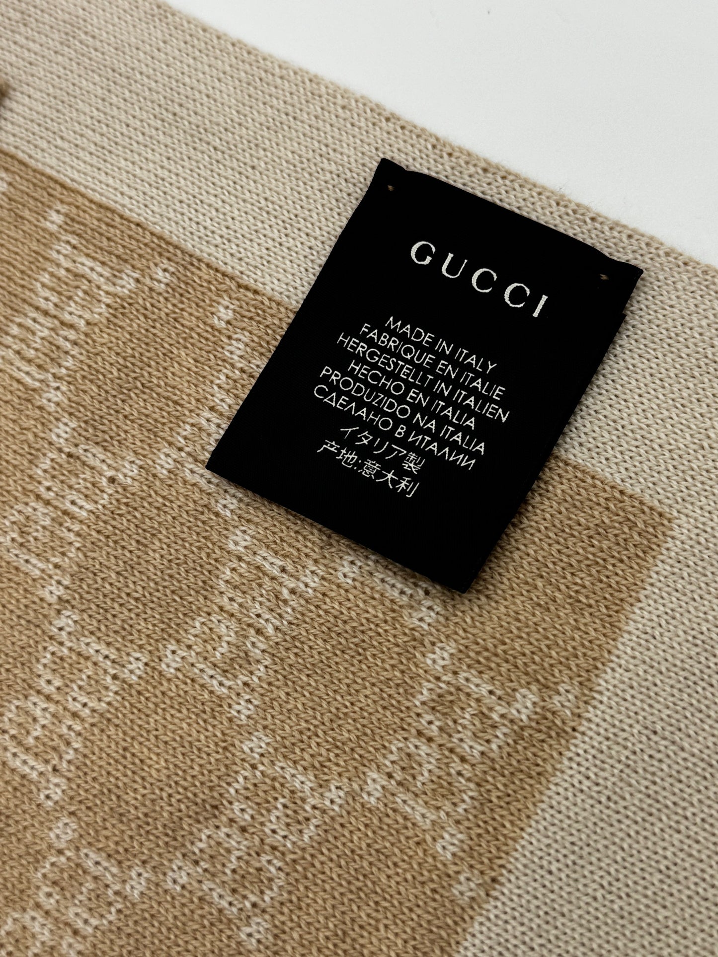 Gucci Wool Monogram Scarf