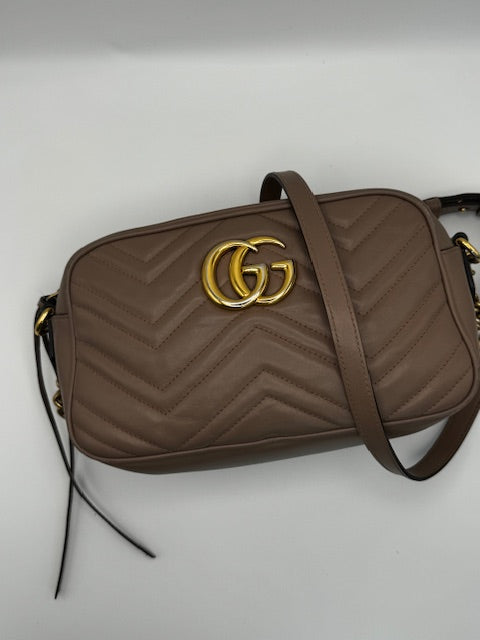 Gucci Matelasse Small GG Marmont Chain Bag Porcelain Rose