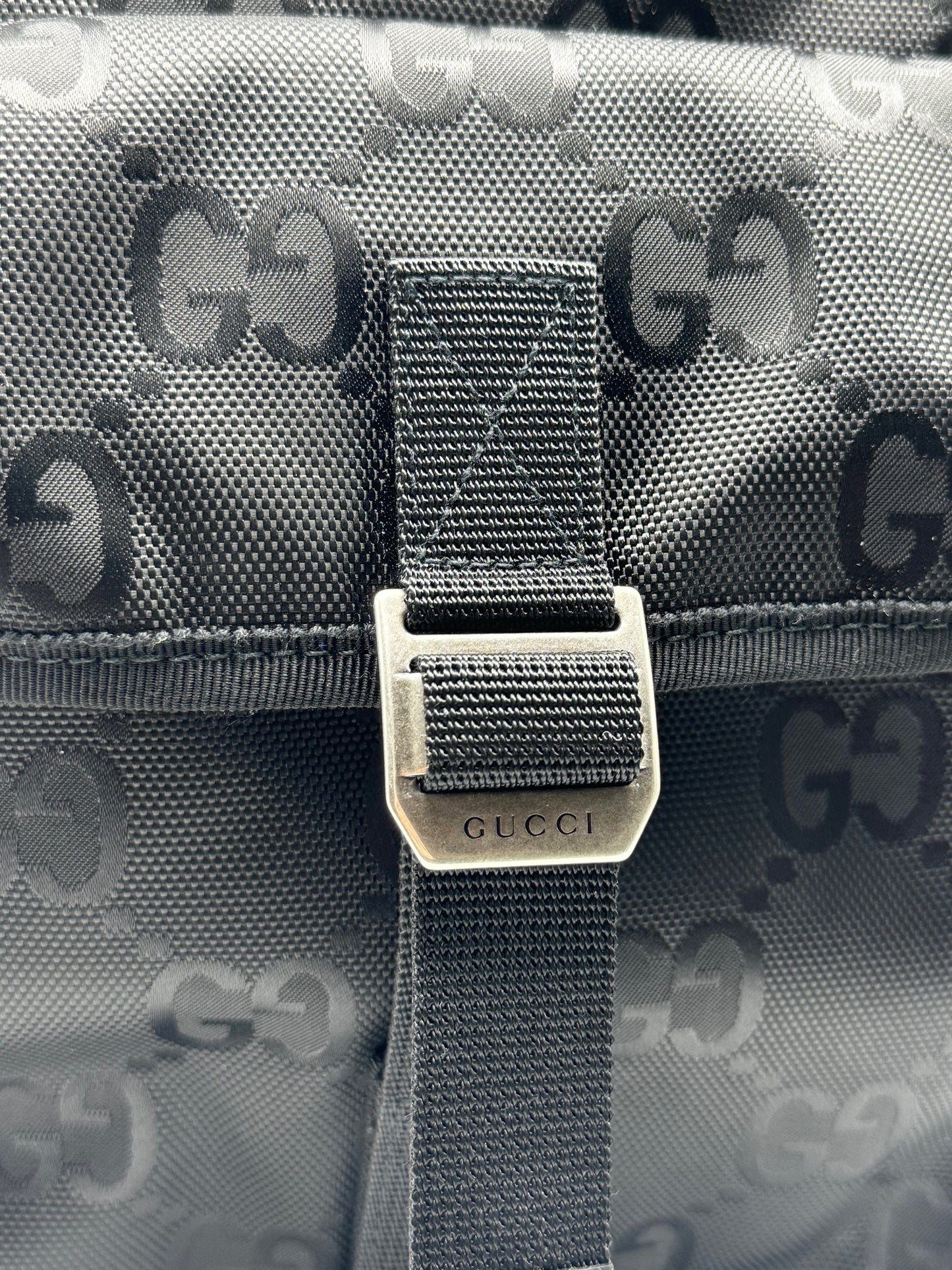 Gucci Off The Grid Backpack Black GG Nylon Canvas