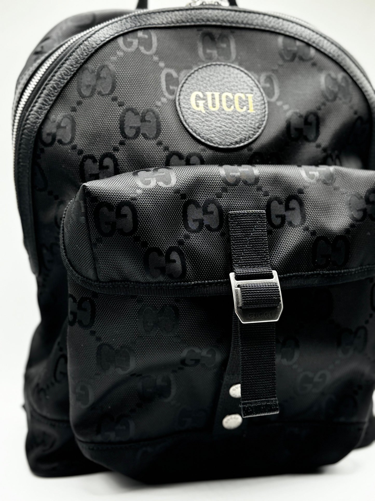 Gucci Off The Grid Backpack Black GG Nylon Canvas