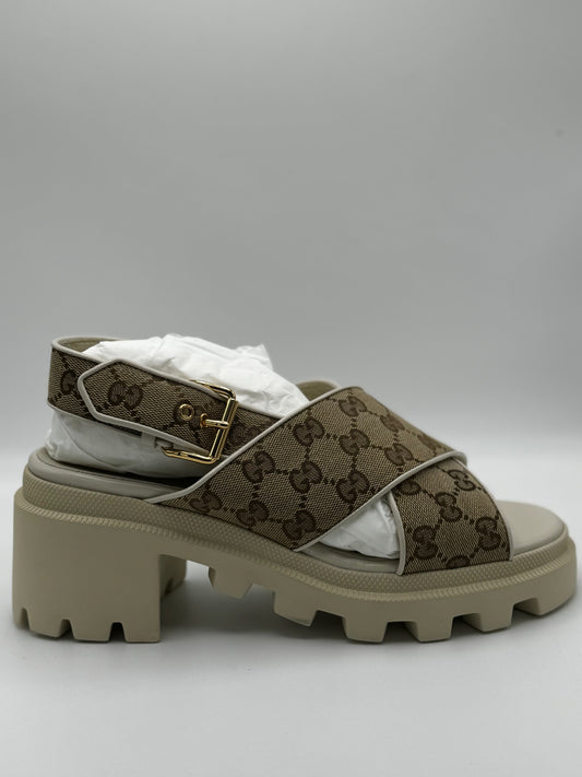 Gucci Monogran Granada Kid Trip Sandals 40