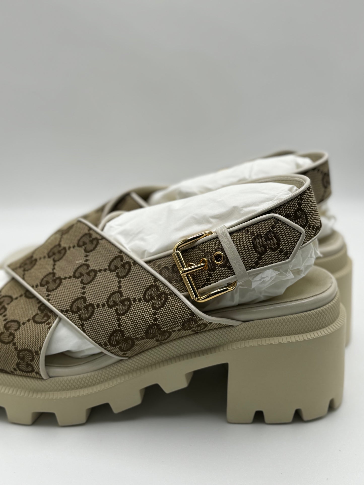 Gucci Monogran Granada Kid Trip Sandals 40