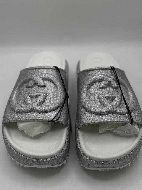 Gucci glitter fashion slides