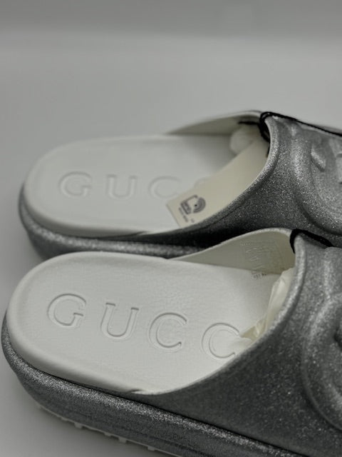 Gucci Platform Glitter Slide Interlocking GG