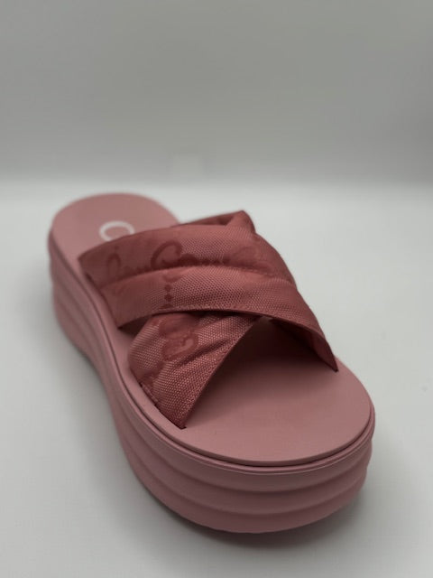 Gucci Pink Platform Slides 38