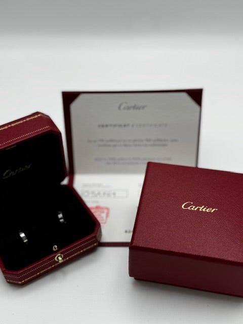 Cartier LOVE hoop earrings, small model white gold