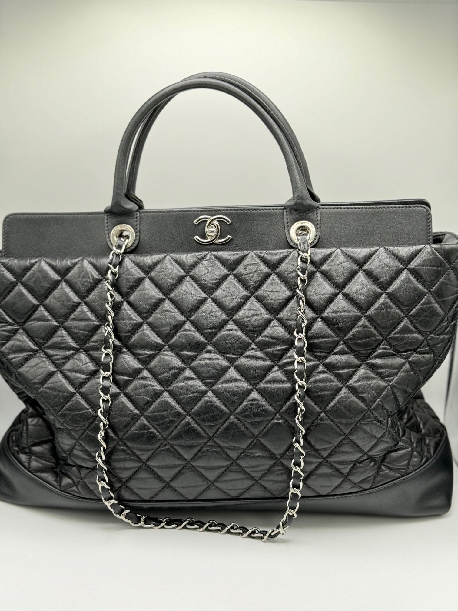 Chanel Be CC tote quilted aged calfskin large chanel tote - 2
