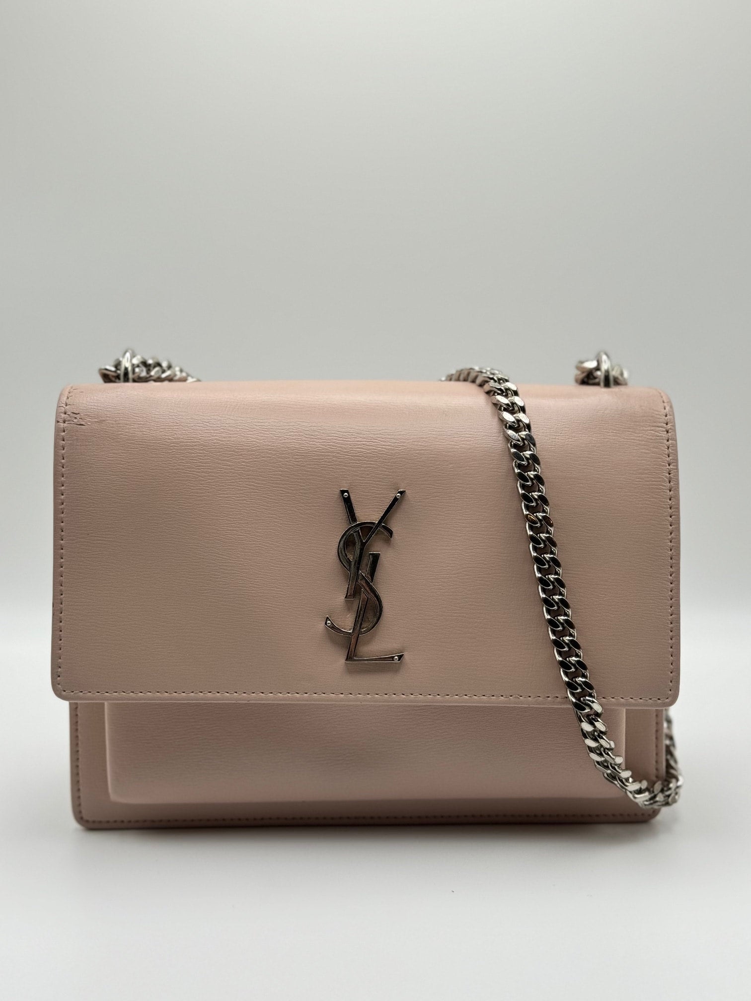 Saint Laurent Sunset Medium YSL Crossbody light pink (SALE) | Designerfindsforless